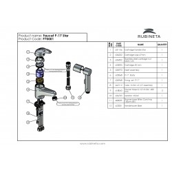 Umyvadlová stojánková vodovodní baterie PRINCE P-17 STAR s bidetovou sprškou