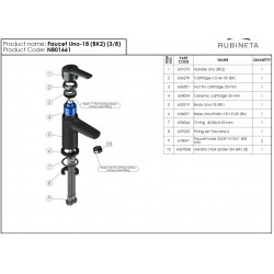 Umývadlová stojanková vodovodná batéria Olsen Spa UNO-18 NEW, čierna farba