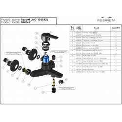Vanová nástěnná vodovodní baterie Olsen Spa UNO-10 NEW černá barva