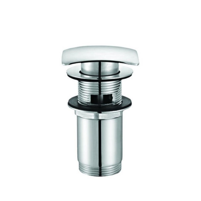 Umyvadlová výpusť click-clack s přepadem, hranatá