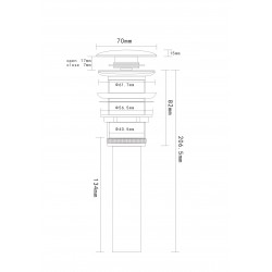 Umývadlová výpusť click-clack 710716