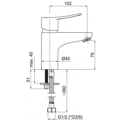 Umyvadlová baterie STATIC-18