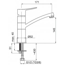 Umyvadlová baterie STATIC-19