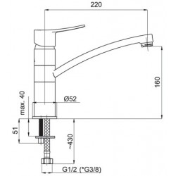 Dřezová baterie STATIC-20