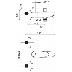 Vanová a sprchová baterie STATIC-10
