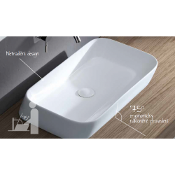 Umyvadlo na desku OBLIQUE