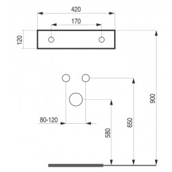 Umývadlo PIENO - nástenné aj na dosku