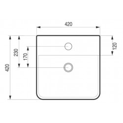 Umývadlo PIENO - nástenné aj na dosku