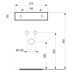 Umývadlo PIENO - nástenné aj na dosku