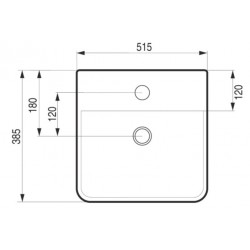 Umyvadlo PIENO - nástěnné i na desku