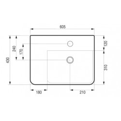 Umývadlo PIENO - nástenné aj na dosku