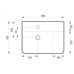 Umývadlo PIENO - nástenné aj na dosku
