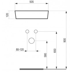Umyvadlo na desku PIEGA
