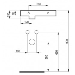 Umývadlo PICCOLO GRANDE 45 × 26 × 15,5 cm