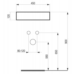 Umývadlo na dosku OBLIQUE