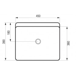 Umývadlo na dosku OBLIQUE