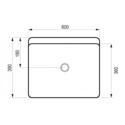 Umývadlo na dosku OBLIQUE