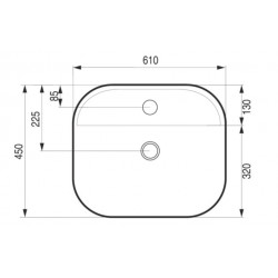 Umyvadlo na desku GRINZA
