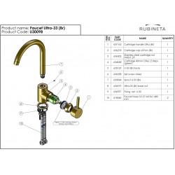 Dřezová stojánková vodovodní baterie Olsen Spa ULTRA-33