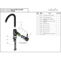 Drezová stojanková vodovodná batéria Olsen Spa ULTRA-33