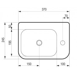 Umývadlo PICCOLO MINI 37,5 × 24,5 × 13,5 cm