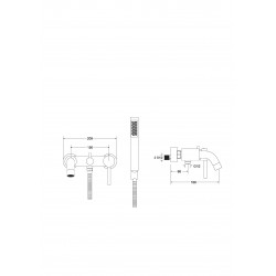 Sprchová baterie Decco - s příslušenstvím