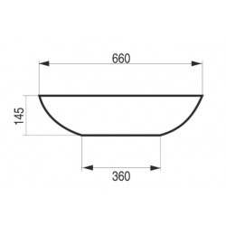 Umyvadlo na desku ELLISSE