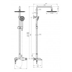 Vaňová nástenná vodovodná batéria Olsen Spa ULTRA-10