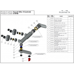 Vaňová nástenná vodovodná batéria Olsen Spa ULTRA-10