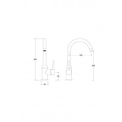 Vysoká stojánková umyvadlová baterie Illusion I