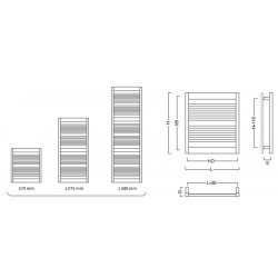 Kúpeľňový radiátor rebrík FRAME