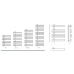 Koupelnový radiátor žebřík ASTRO