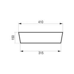 Umývadlo na dosku SPIGOLO PIANO