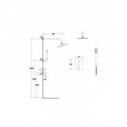 Podomietková batéria s príslušenstvom DECCO/ILLUSION I/VEO