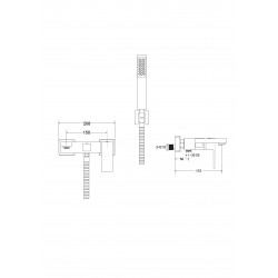 Vaňová batérie Modern/Varium s príslušenstvom