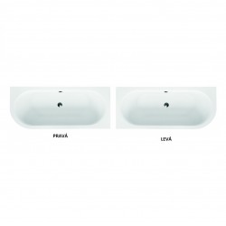 Akrylátová asymetrická vana AVITA