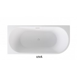 Voľne stojaca vaňa ZOYA, pre inštaláciu k priebežnej stene je vyrobená zo sanitárneho kompozitu (akrylát).