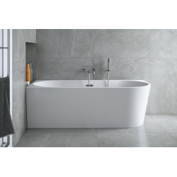 Voľne stojaca vaňa ZOYA, pre inštaláciu k priebežnej stene je vyrobená zo sanitárneho kompozitu (akrylát).