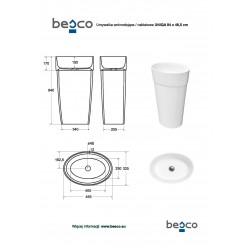 Volně stojící umyvadlo UNIQA