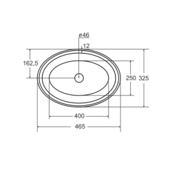 Umyvadlo na desku UNIQA Black&White