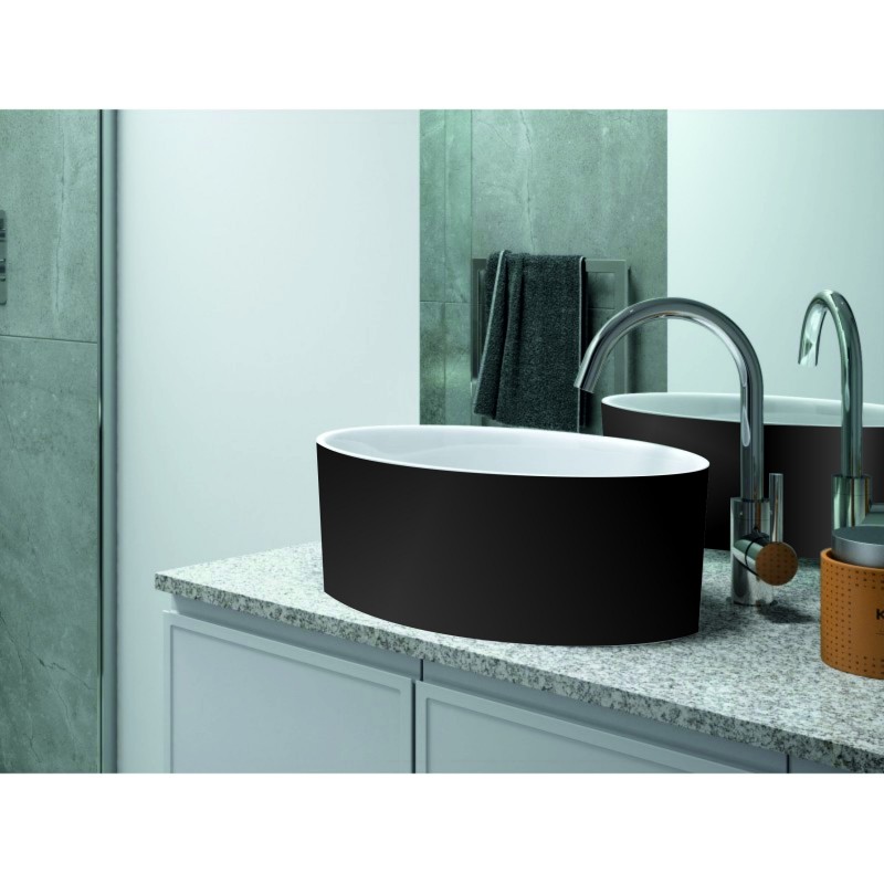 Umyvadlo na desku UNIQA Black&White