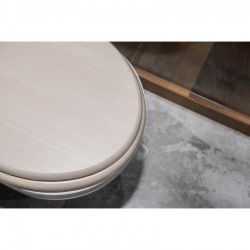WC  sedátko OAK WHITE z MDF, soft-close