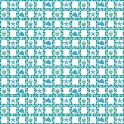 Kúpeľňový záves plast KD02100272 - biela, modrá a zelená