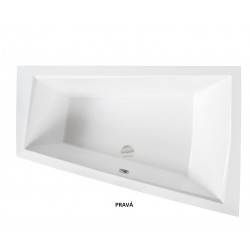 Asymetrická vana INTIMA DUO SLIM PRAVÁ