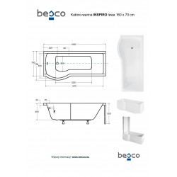 Asymetrická vaňa INSPIRO