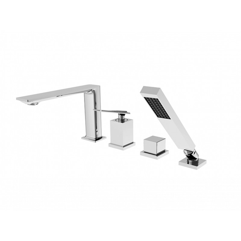 4 - otvorová vanová baterie ASPIRA chrom s příslušenstvím