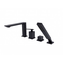 4 - otvorová vaňová batéria ASPIRA čierna s príslušenstvom