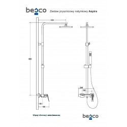 Nástěnný sprchový/vanový set ASPIRA