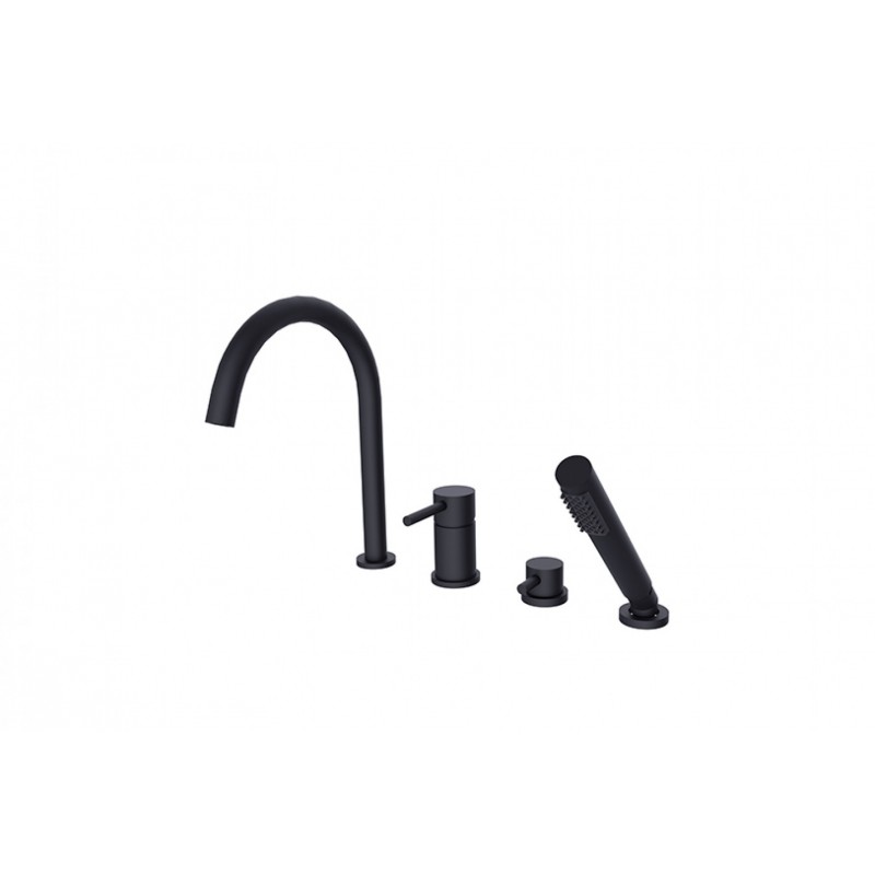 4 - otvorová vanová baterie ILLUSION černá s příslušenstvím