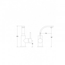 Stojánková umyvadlová baterie DECCO II Černá